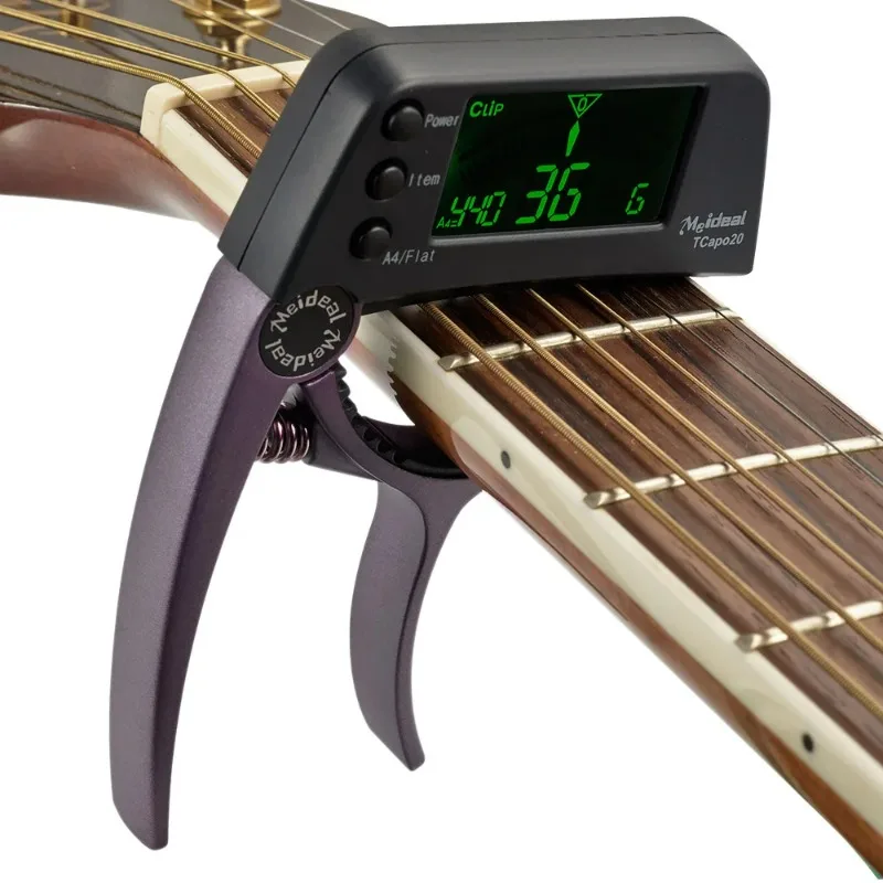 2-in-1 Capo Tuner with LCD Screen, 4 Colors